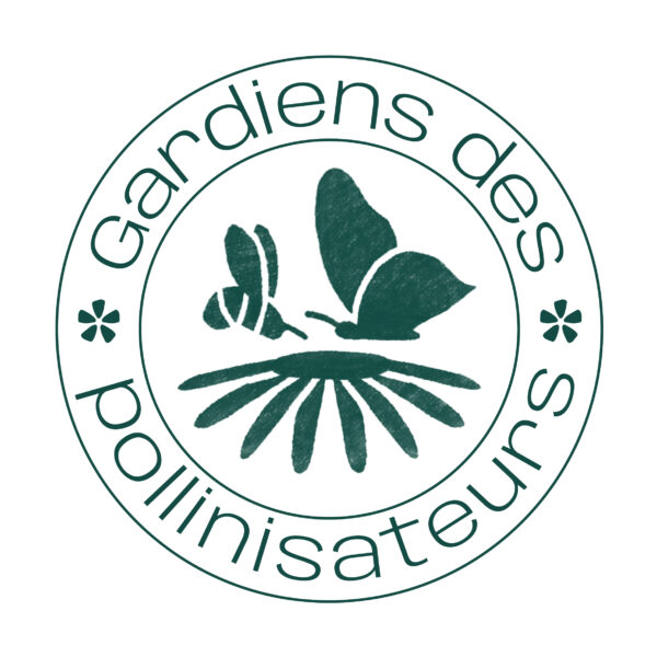 Logo de l'opération Gardiens des Pollinisateurs, en faveur de la connectivité écologique et sociale.
